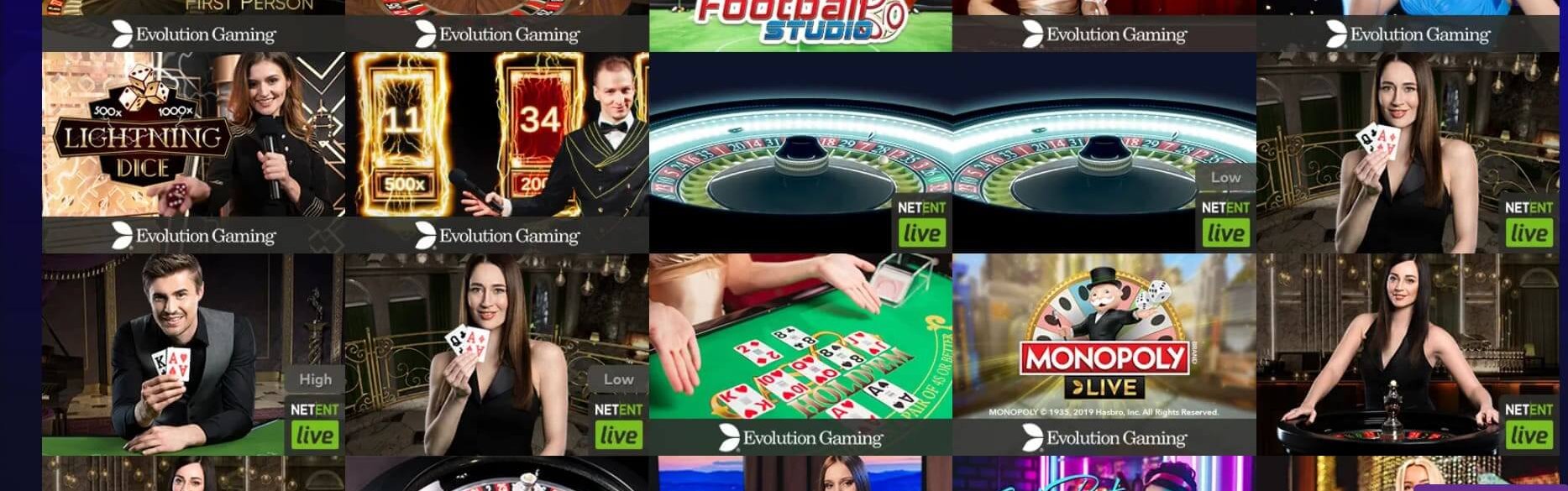 Race Casino bjuder på 85 bord i live casino-delen