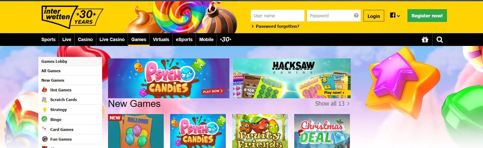 Interwetten ger dig många spelkategorier andra online casino saknar