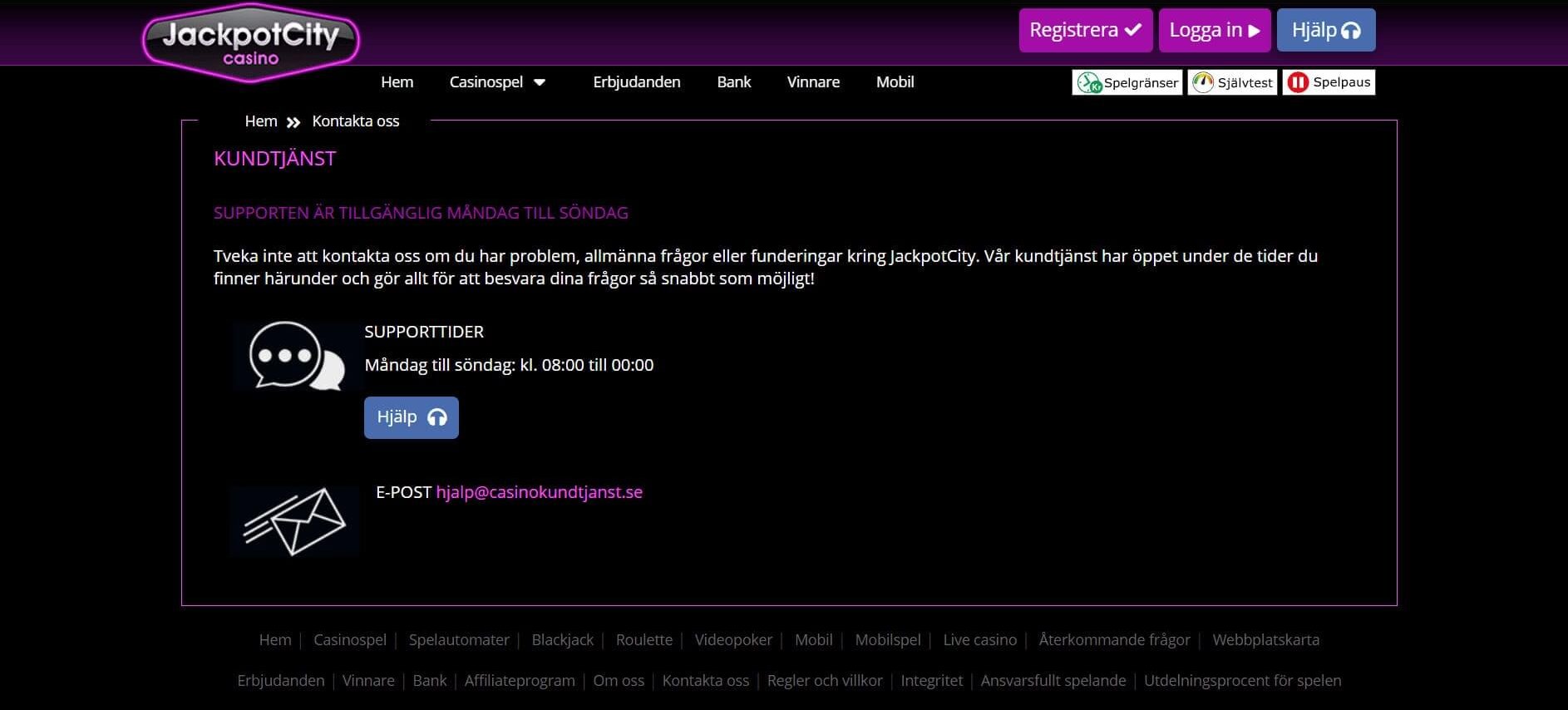 Få support varje dag mellan 08.00-00.00