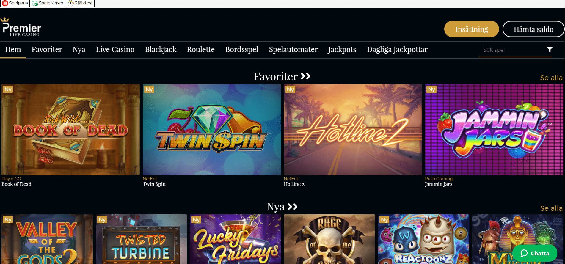 Premiere Live Casino - Exklusivt och stilrent 