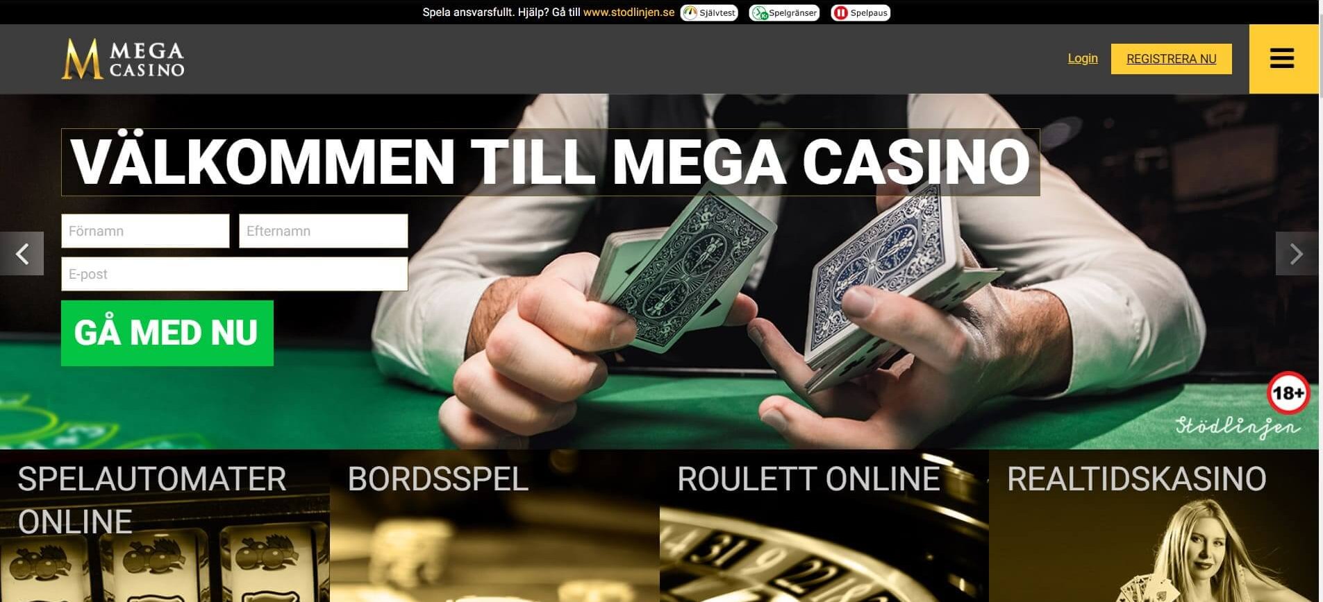 Mega Casino är ett eget online casino