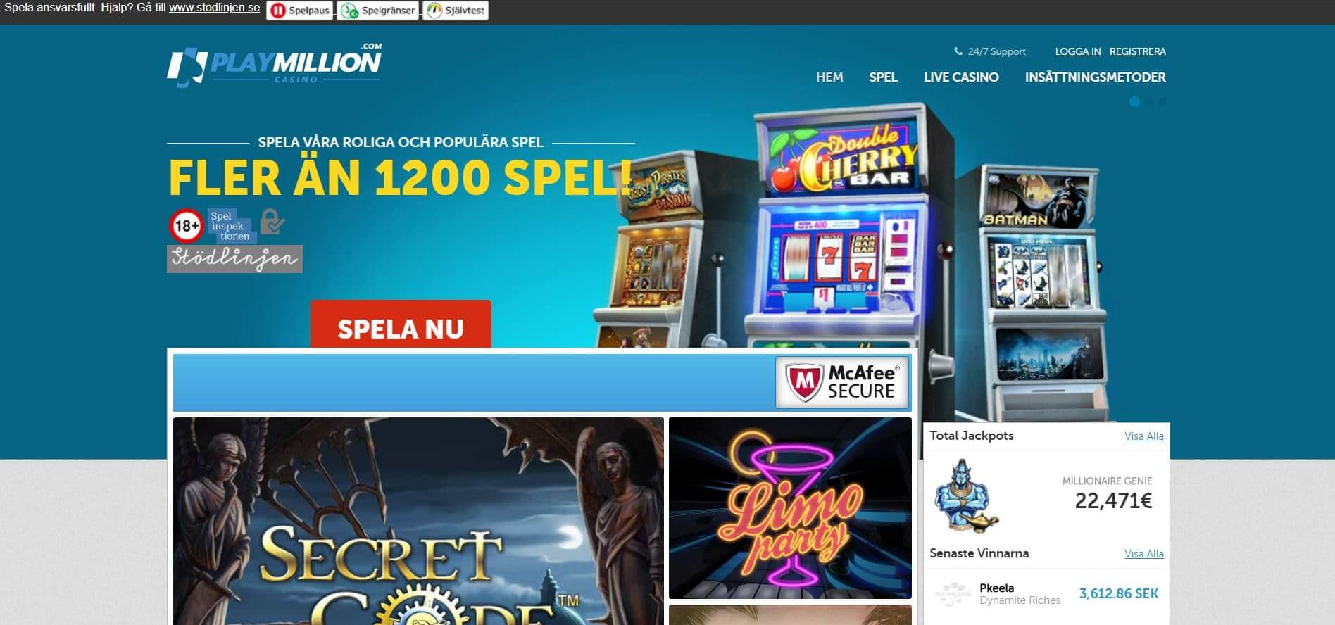 PlayMillion är ett informativt online casino