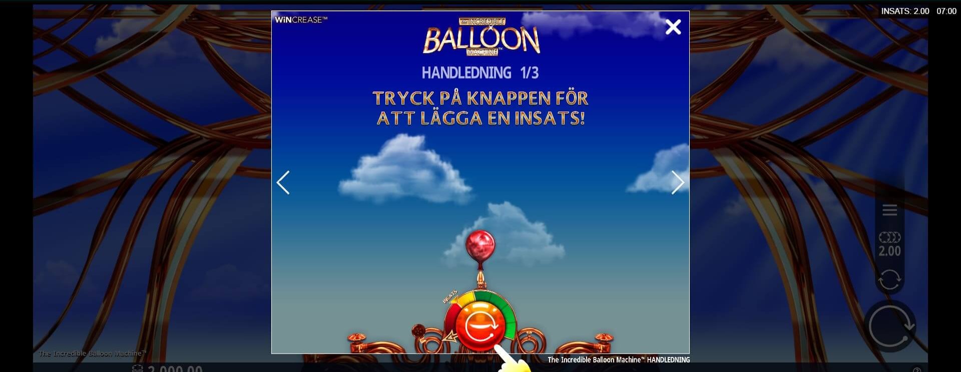 Testa The Incredeble Baloon Machine hos Playzee