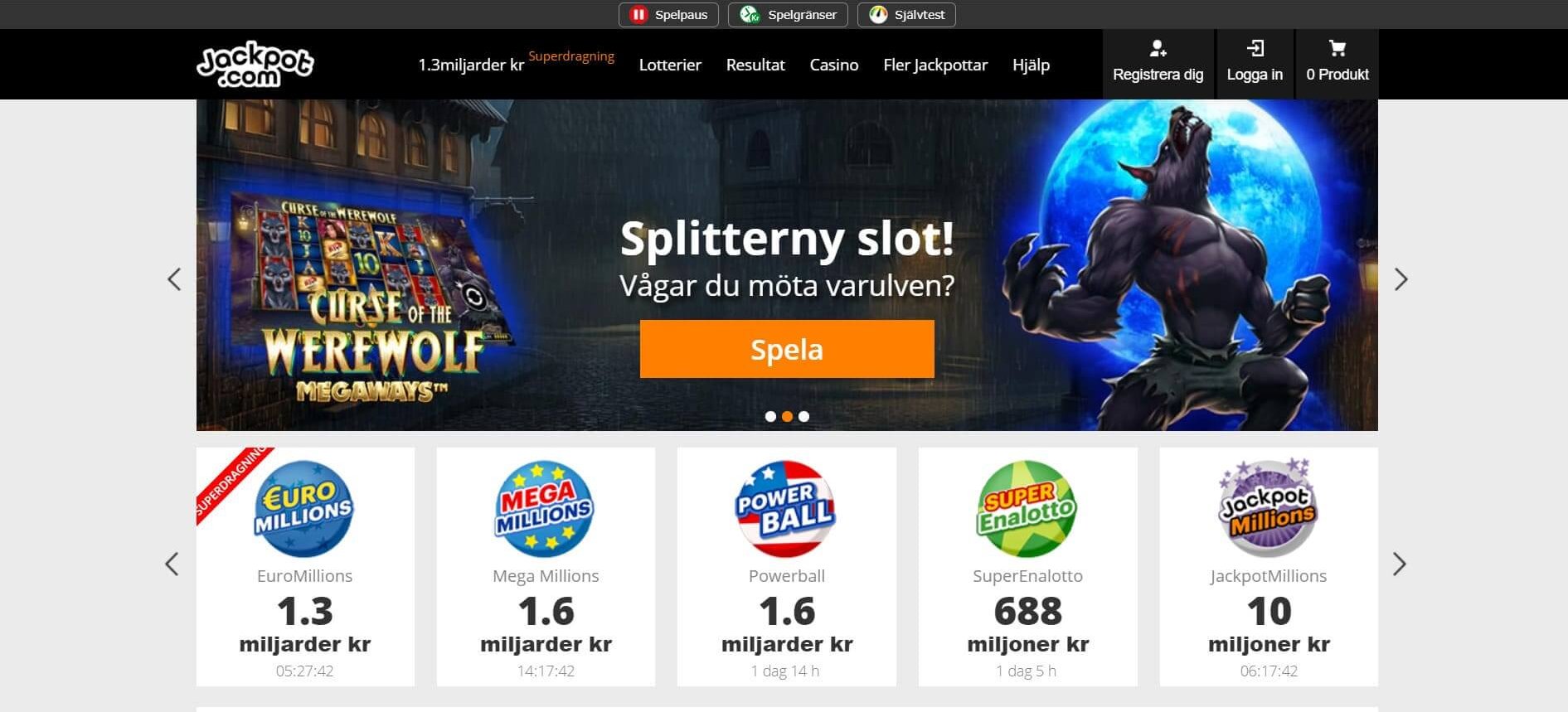 Jackpot - Nätets största lotteri