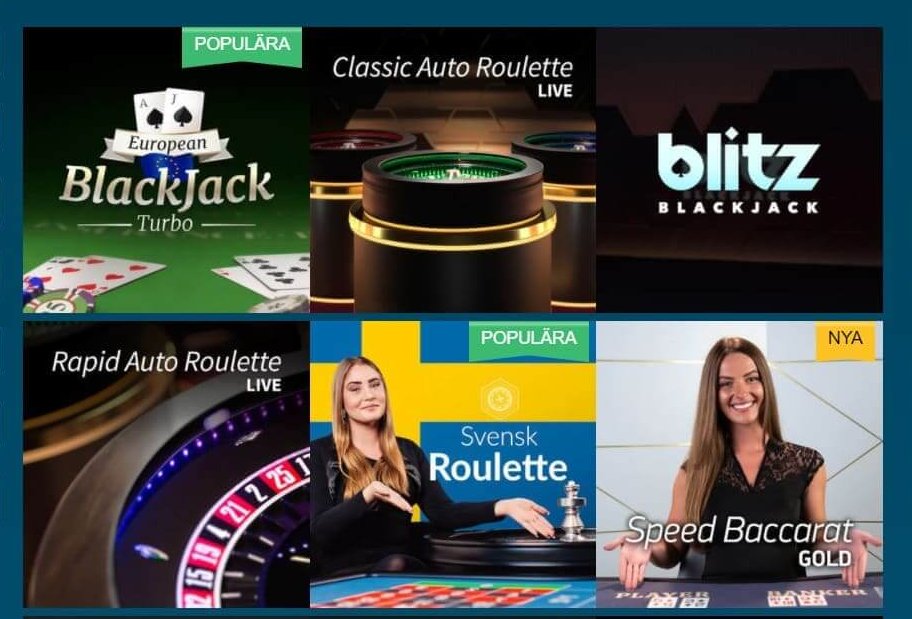 EUCasino har även live casino av hög kvalitet, till exempel Evolution - Svensk Roulette