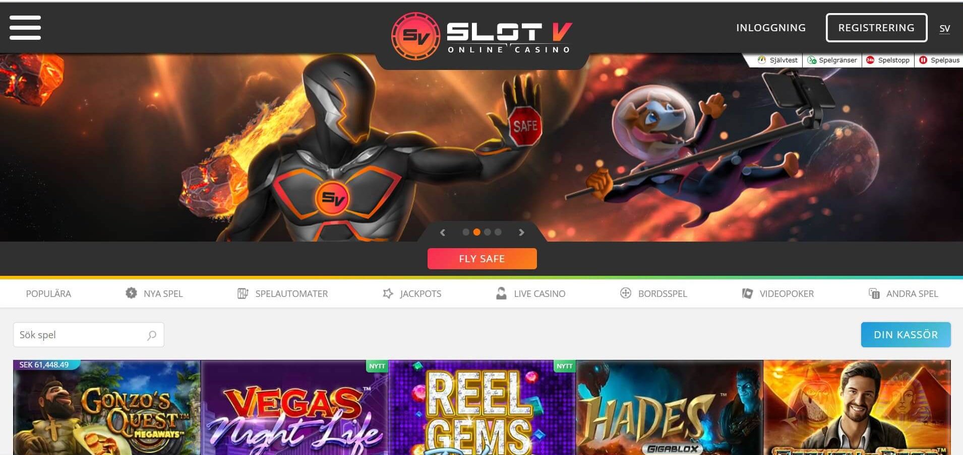 Slot V - Ungt och innovativt online casino