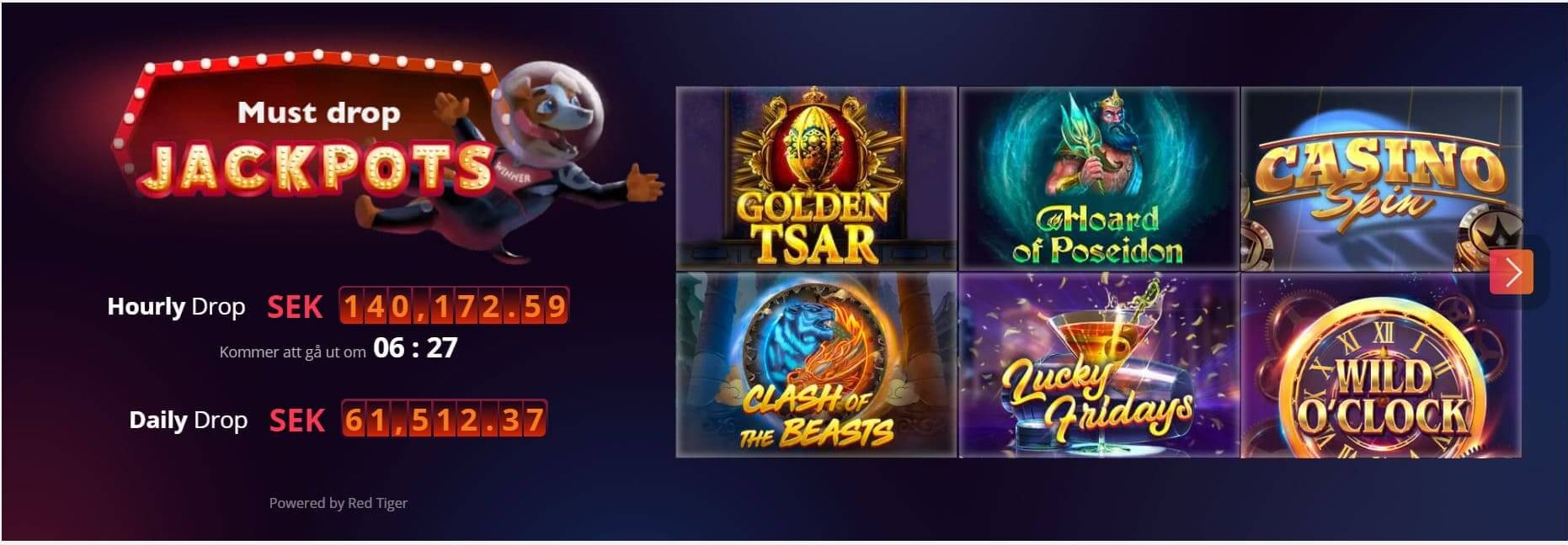 Red Tiger Must Drop Jackpots hos Slot V