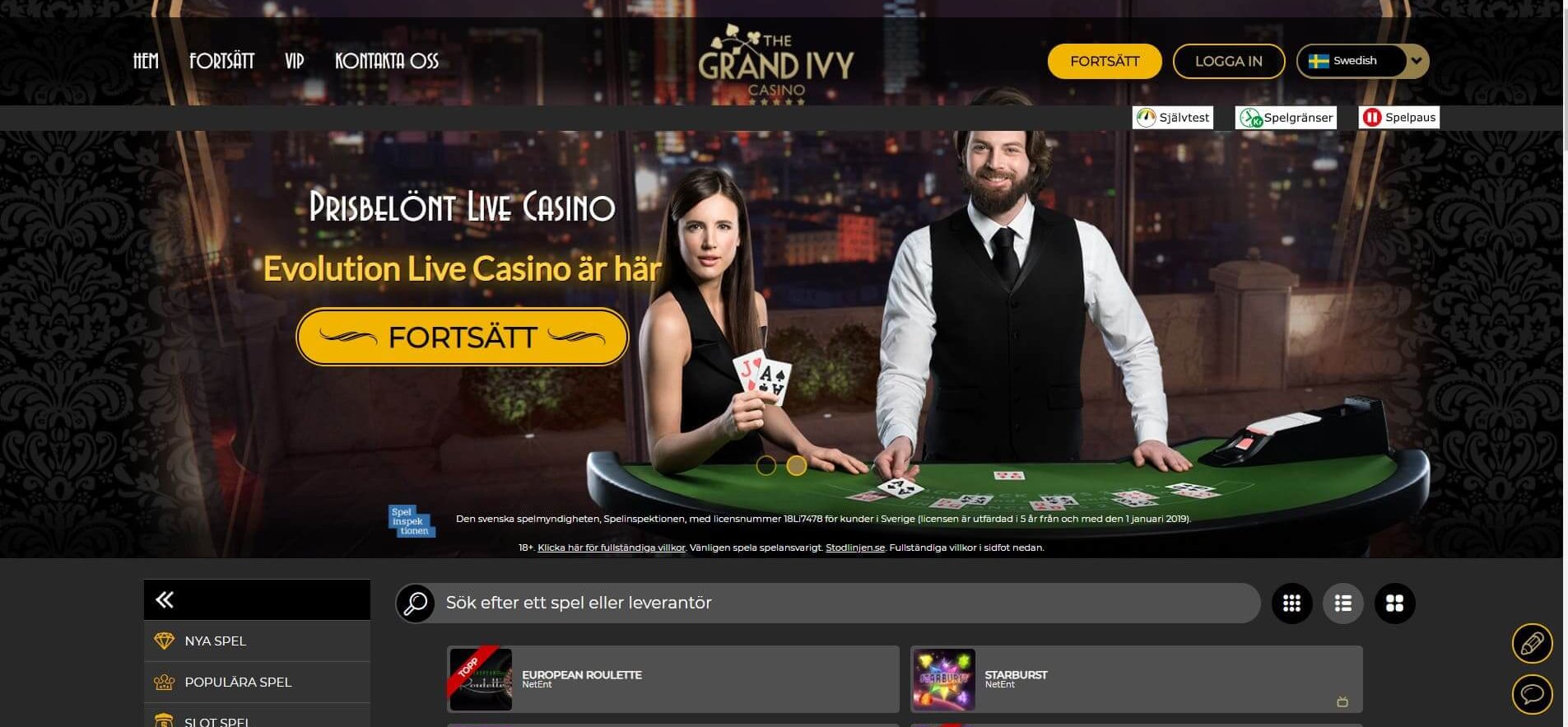 Grand Ivy bjuder in till ett klassiskt online casino