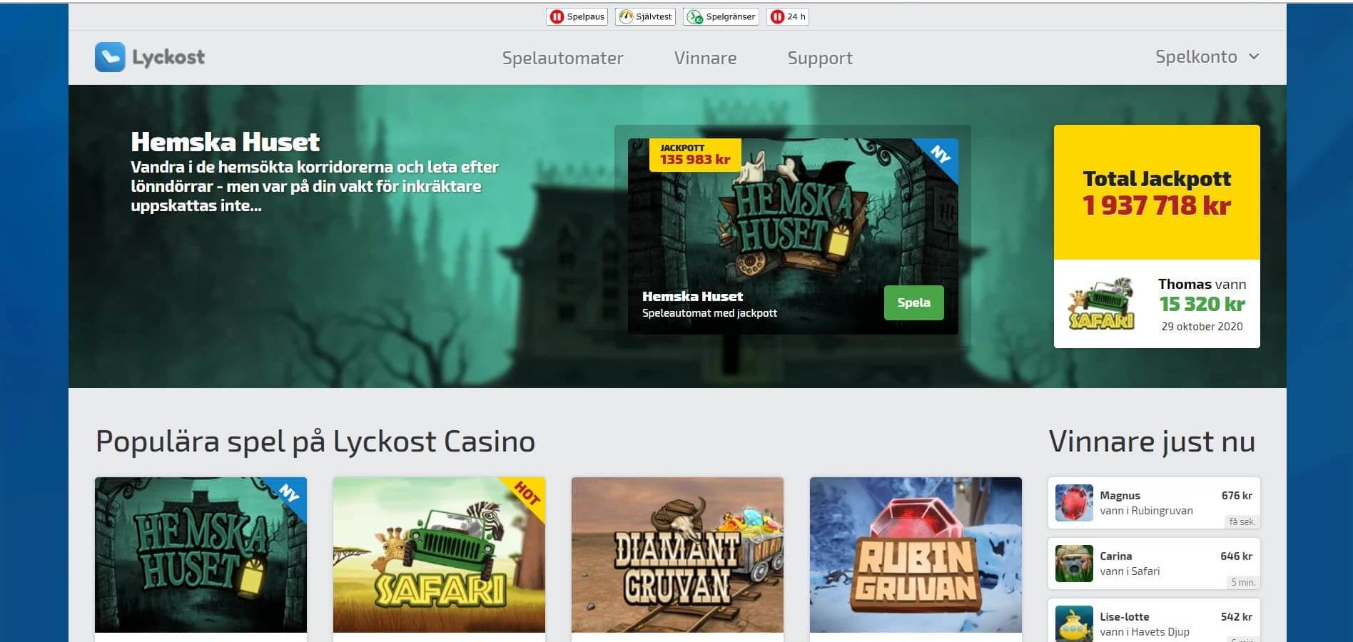 Avnjut Lyckost - ett enkelt men roligt online casino